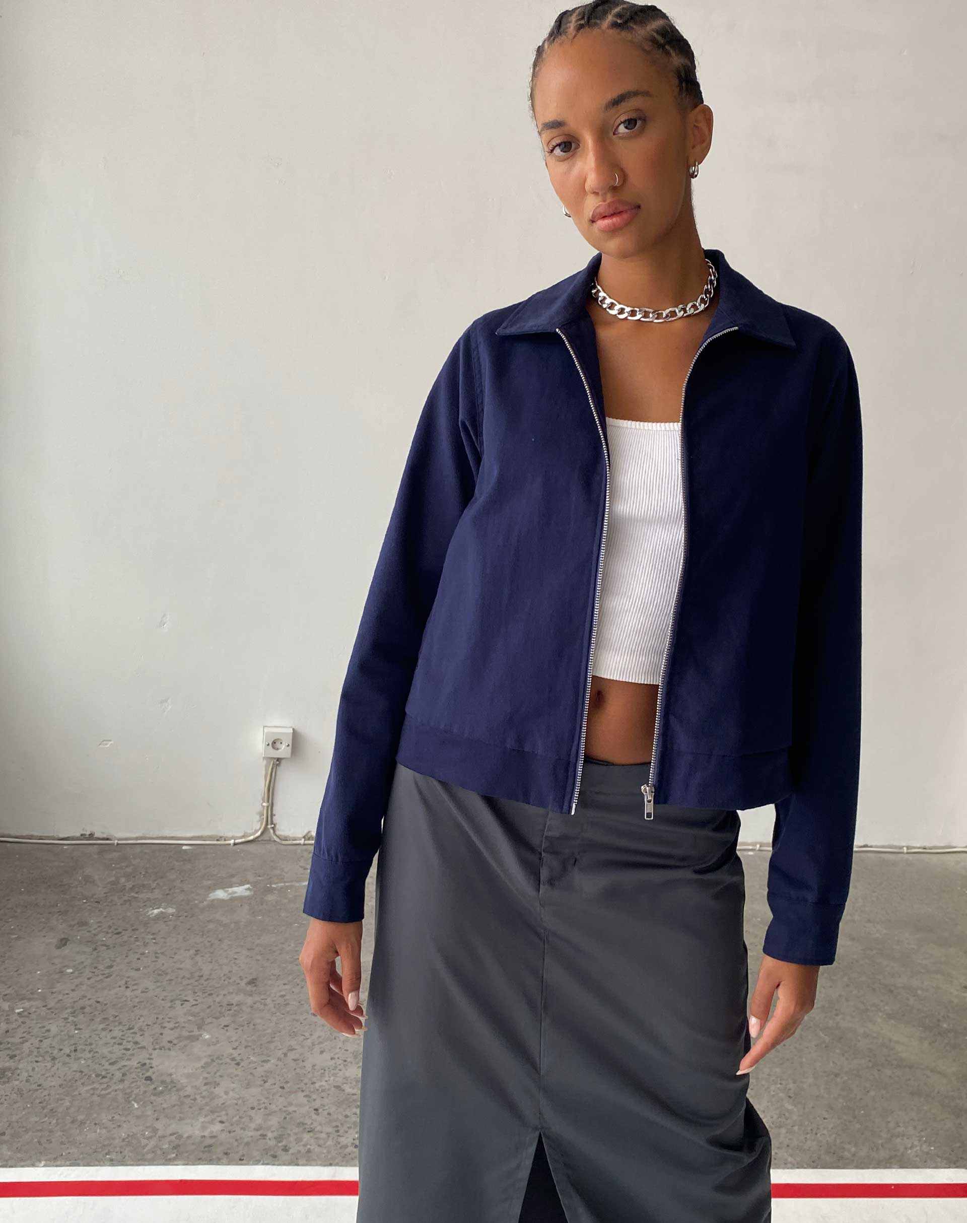 Tumbas Jacket in Navy-Nico Sky
