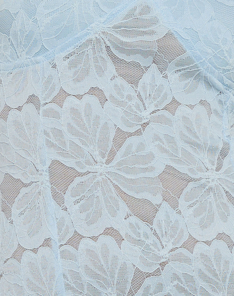 Valea Midi Dress in Zinnia Lace Blue-Nico Sky