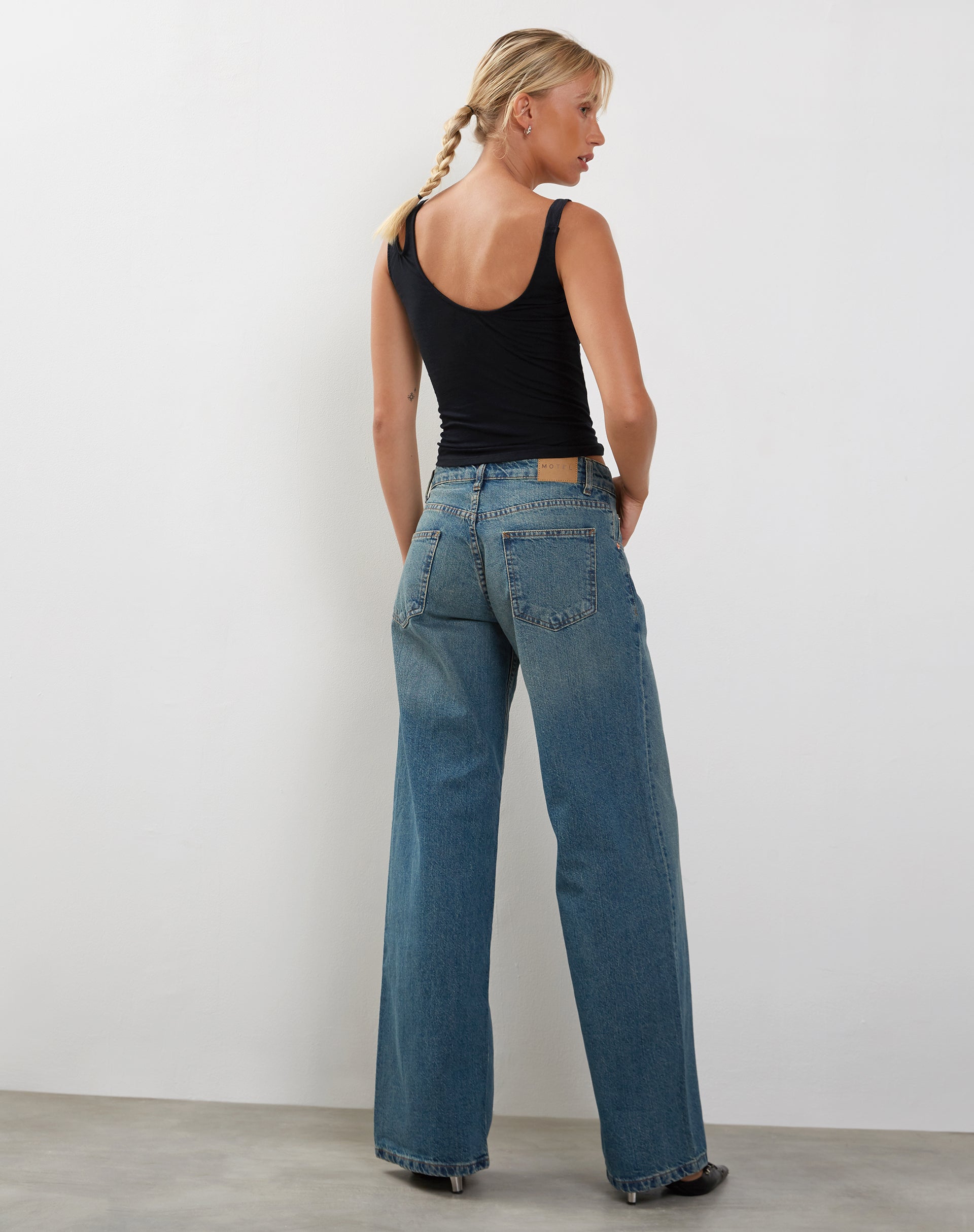 Verity Vest Top in Black-Nico Sky