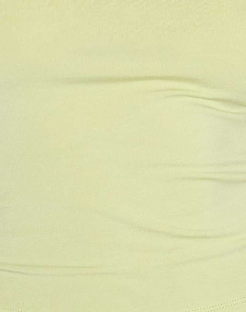 Vey One Shoulder Basic Top in Pistachio Green-Nico Sky