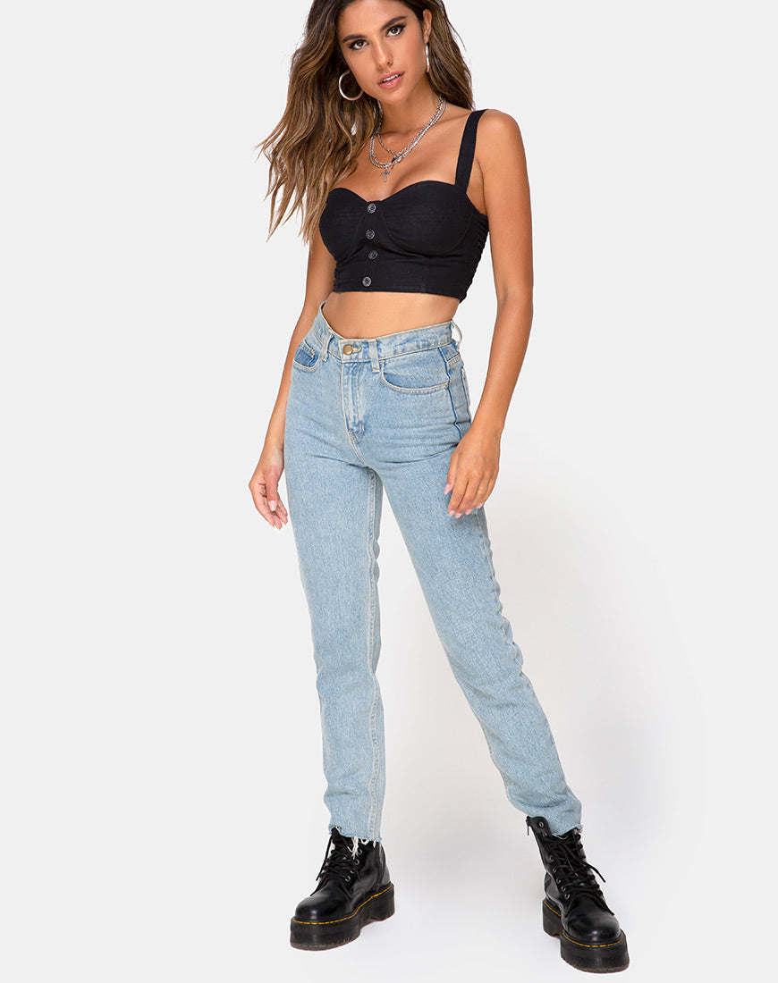 Viben Top in Black-Nico Sky