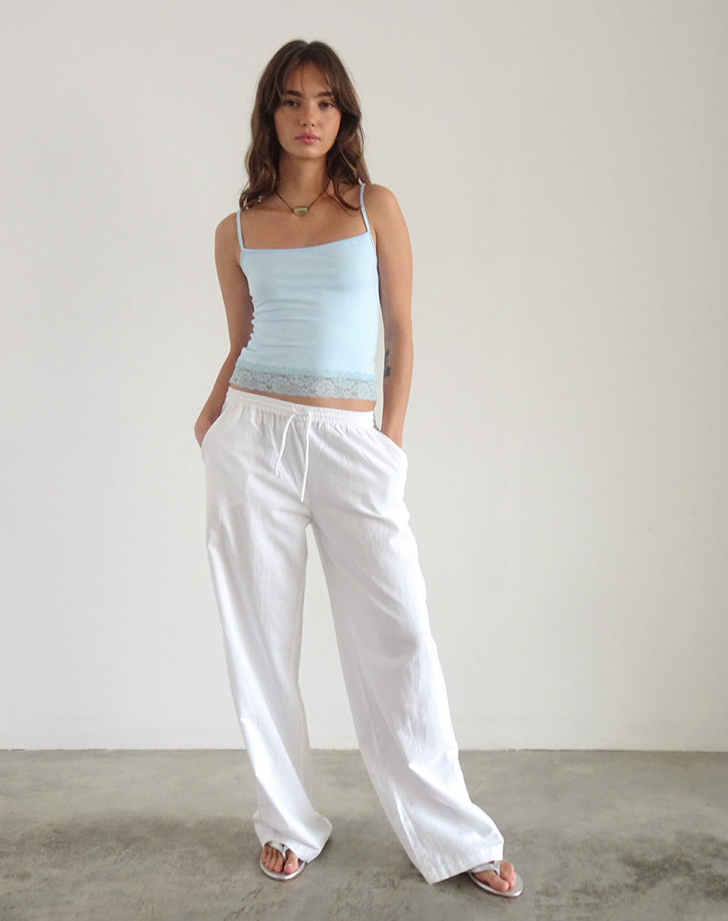 Vikha Vest Top in Soft Slinky Blue-Nico Sky