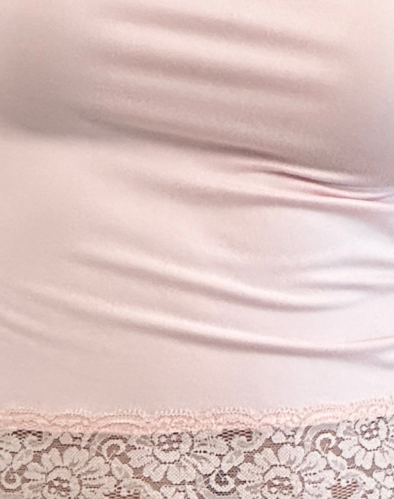 Vikha Vest Top in Soft Jersey Pink-Nico Sky