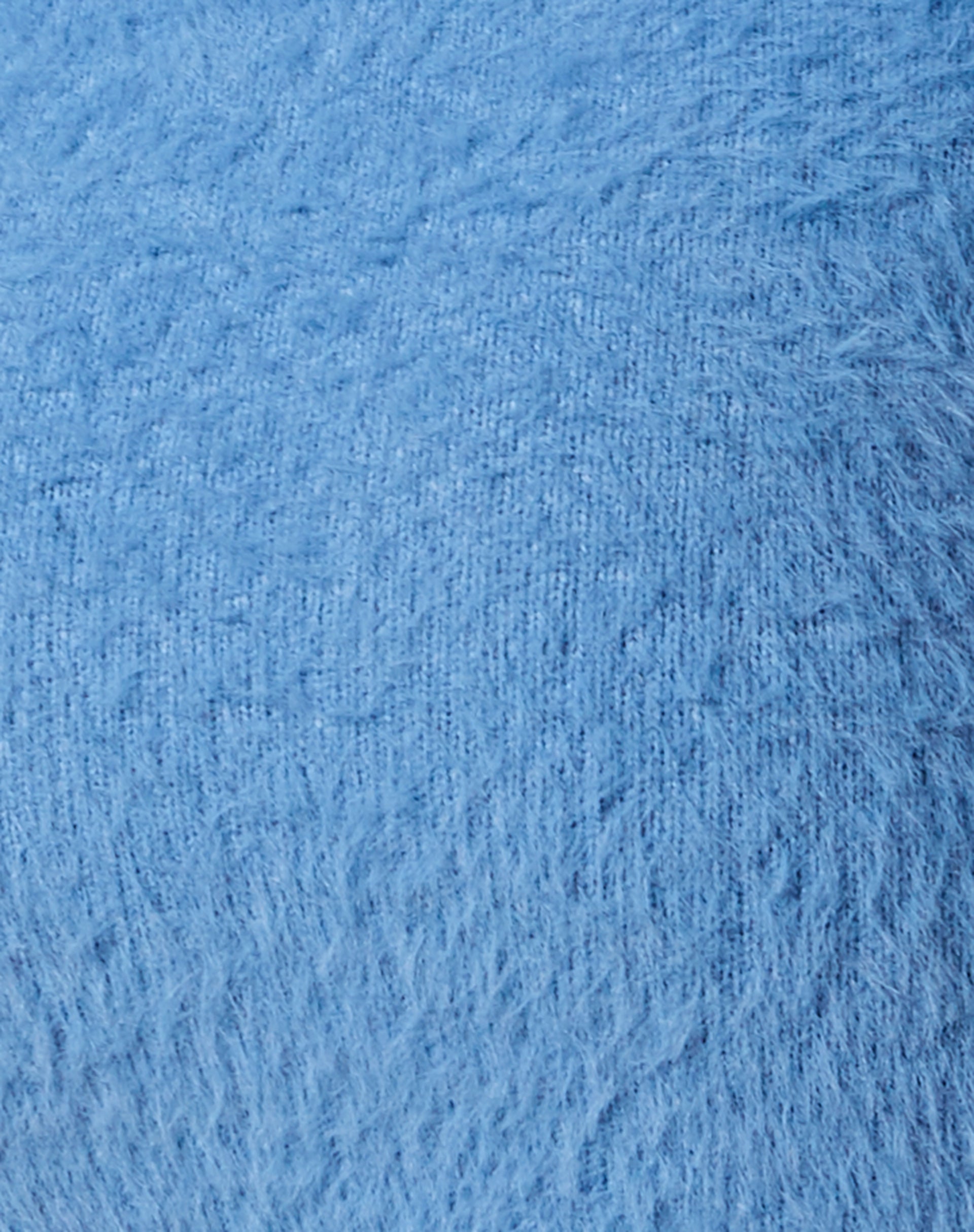 Vima Cropped Cardigan in Furry Knit Charcoal Blue-Nico Sky