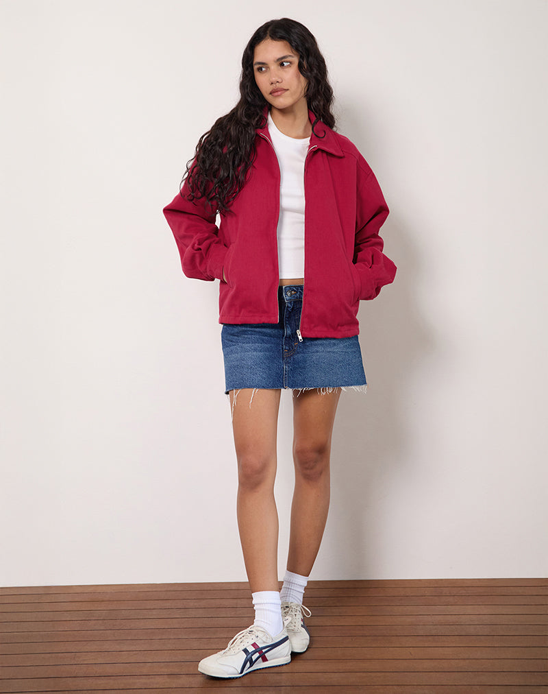 Vita Bomber Jacket in Adrenaline Red-Nico Sky