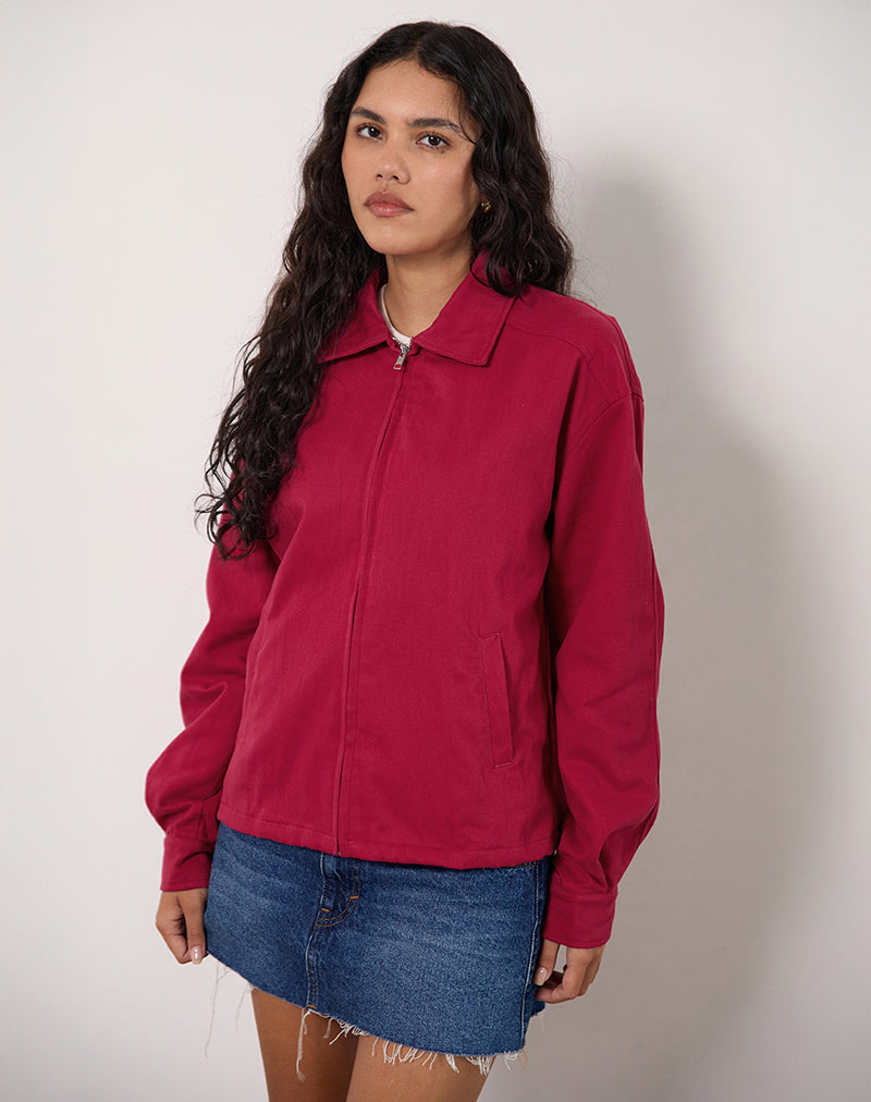 Vita Bomber Jacket in Adrenaline Red-Nico Sky