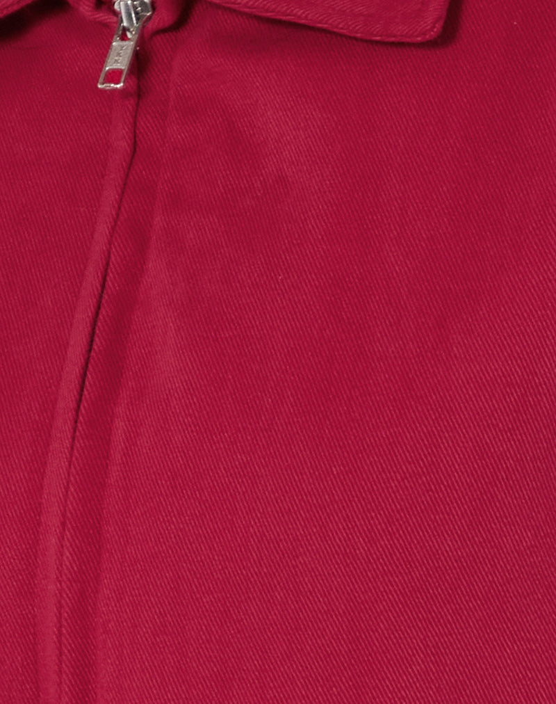 Vita Bomber Jacket in Adrenaline Red-Nico Sky