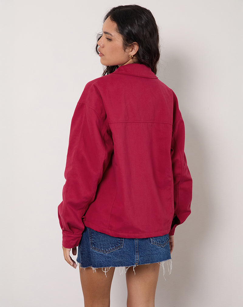 Vita Bomber Jacket in Adrenaline Red-Nico Sky