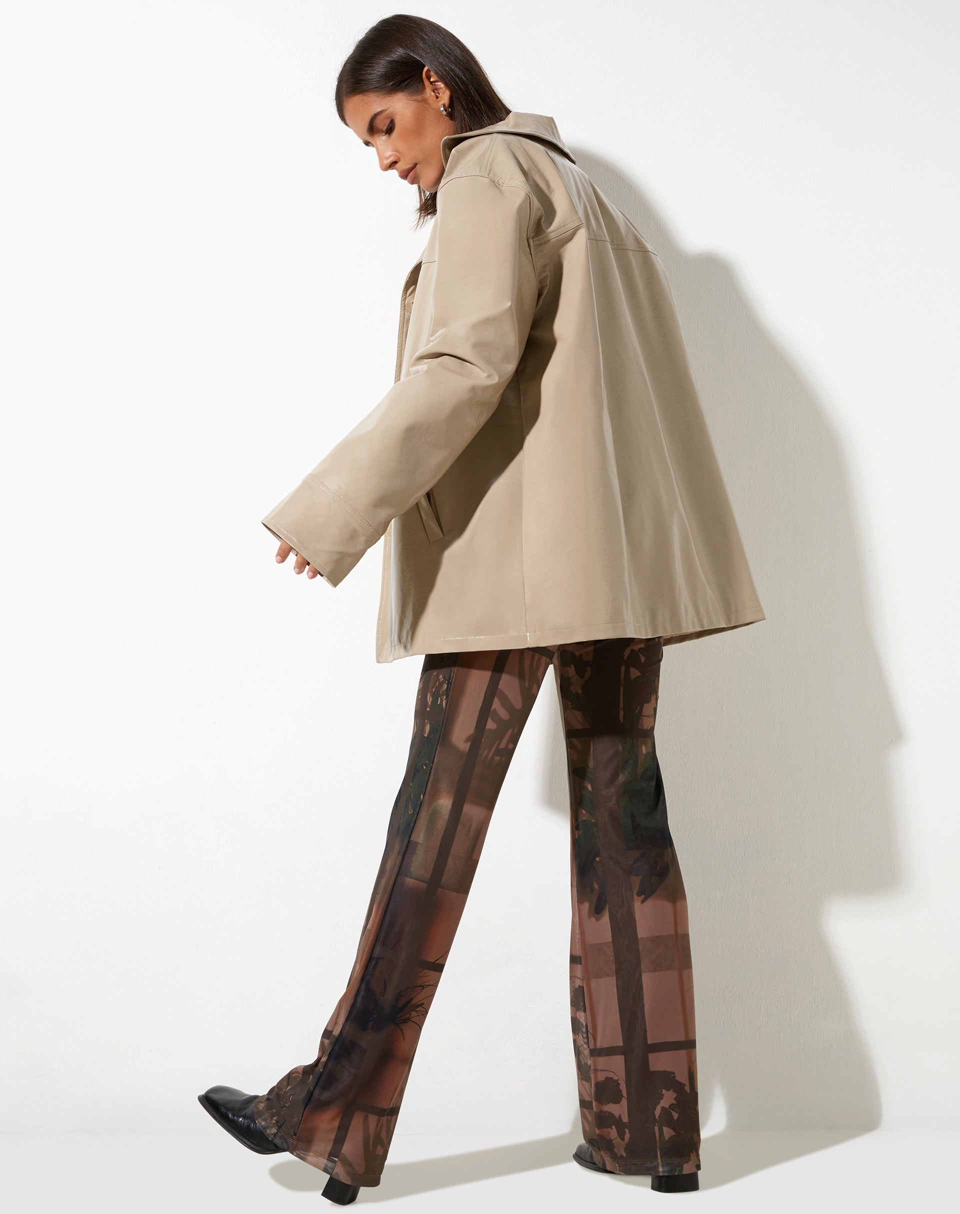 Walta Jacket in PU Putty-Nico Sky