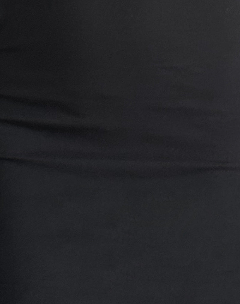 Wangi Backless Mini Dress in Lycra Black-Nico Sky