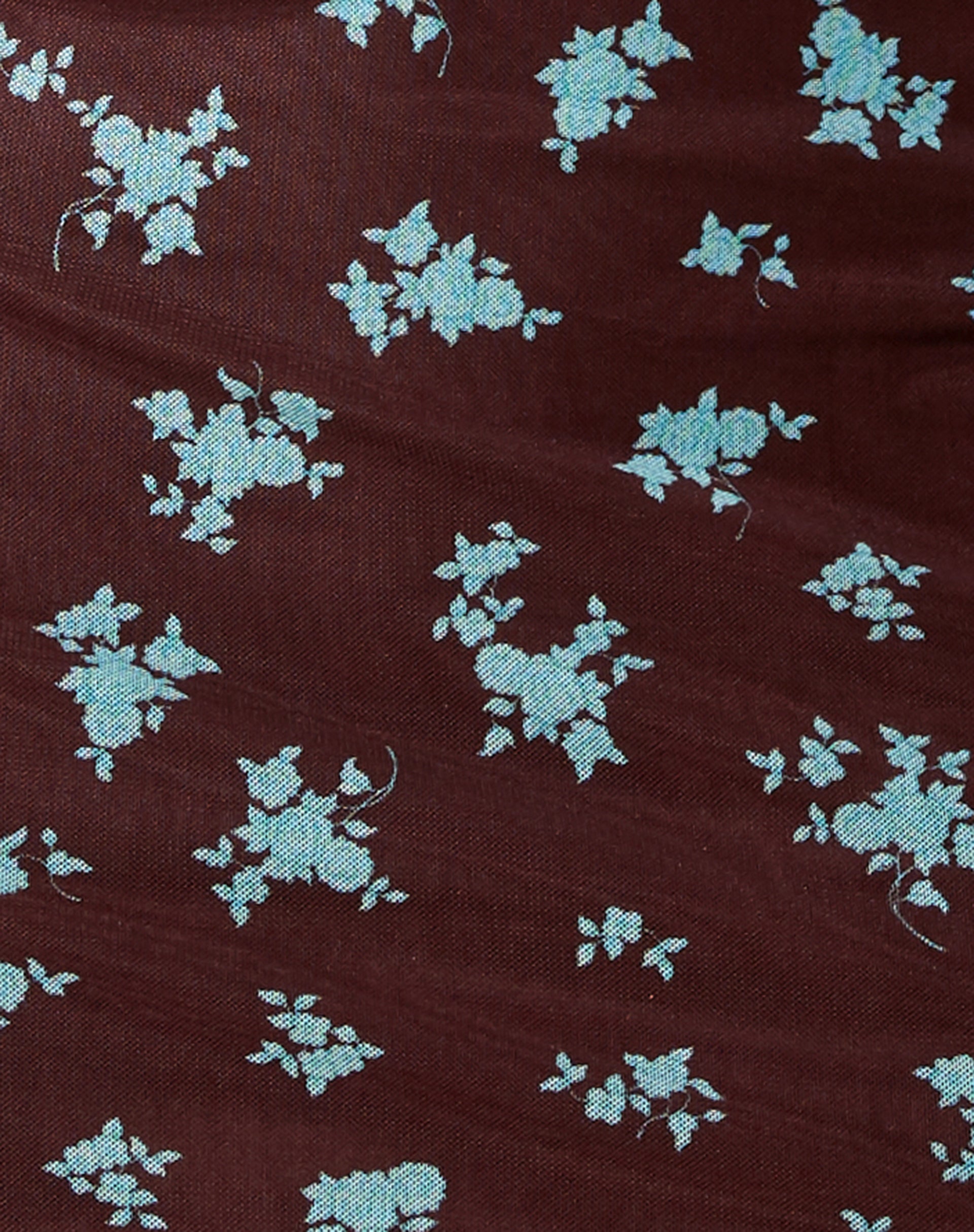 Wilem Mini Dress Femme Floral Blue and Brown-Nico Sky