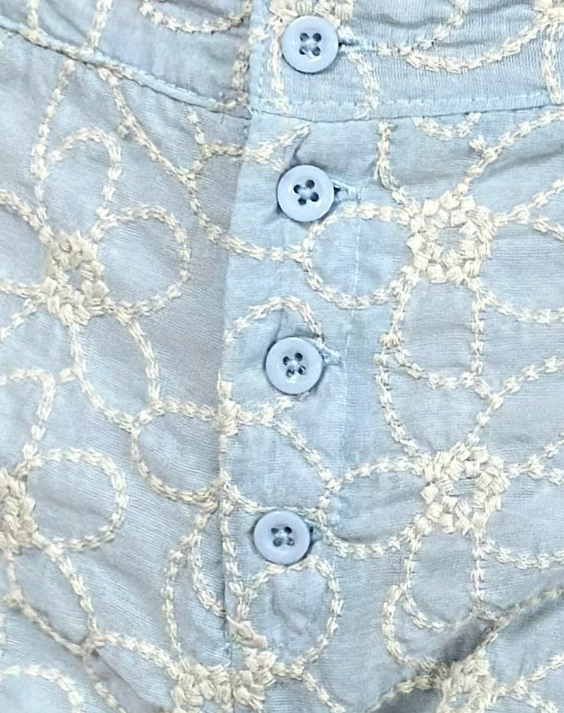 Daraya Short in Broderie Ice Blue-Nico Sky