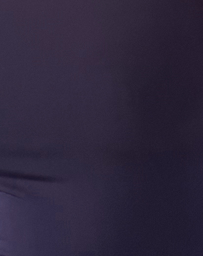 Winslow Asymmetric Frill Mini Dress in Navy-Nico Sky