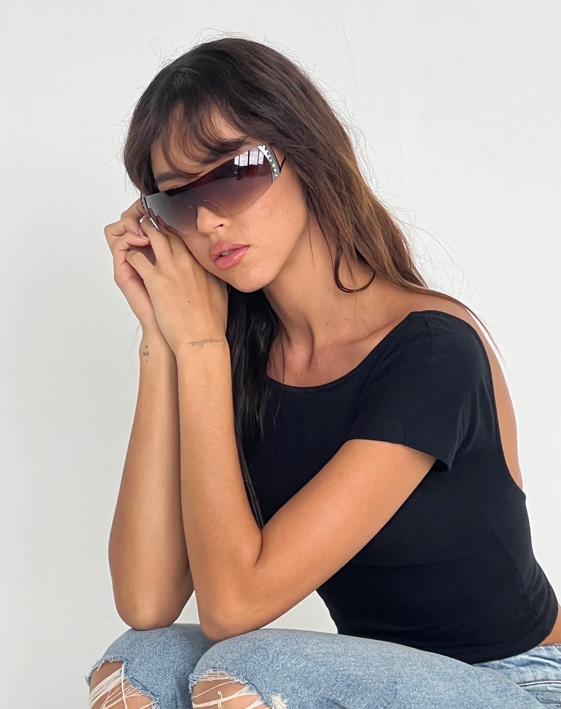 Adley Oversized Sunglasses in Leopard-Nico Sky