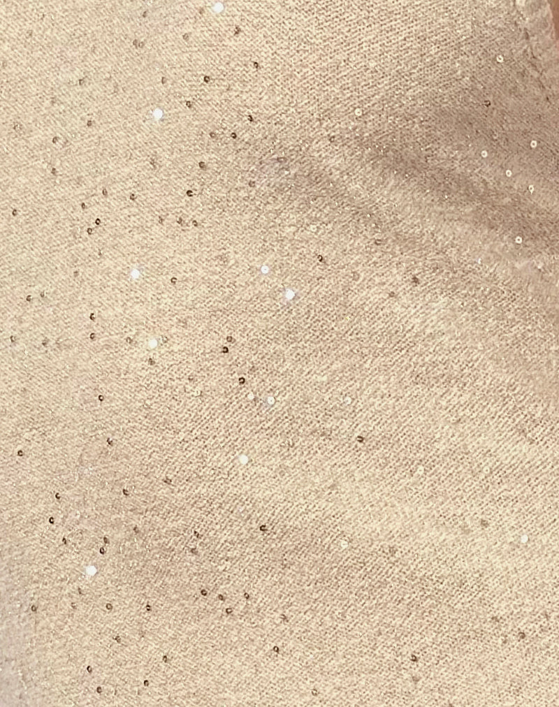 Yakanta Mini Dress in Sequin Knit Gold-Nico Sky