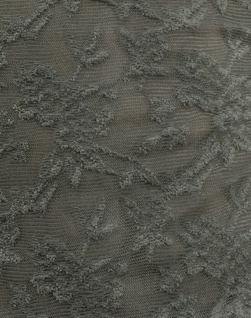 Yamari Top in Jacquard Knit Green-Nico Sky