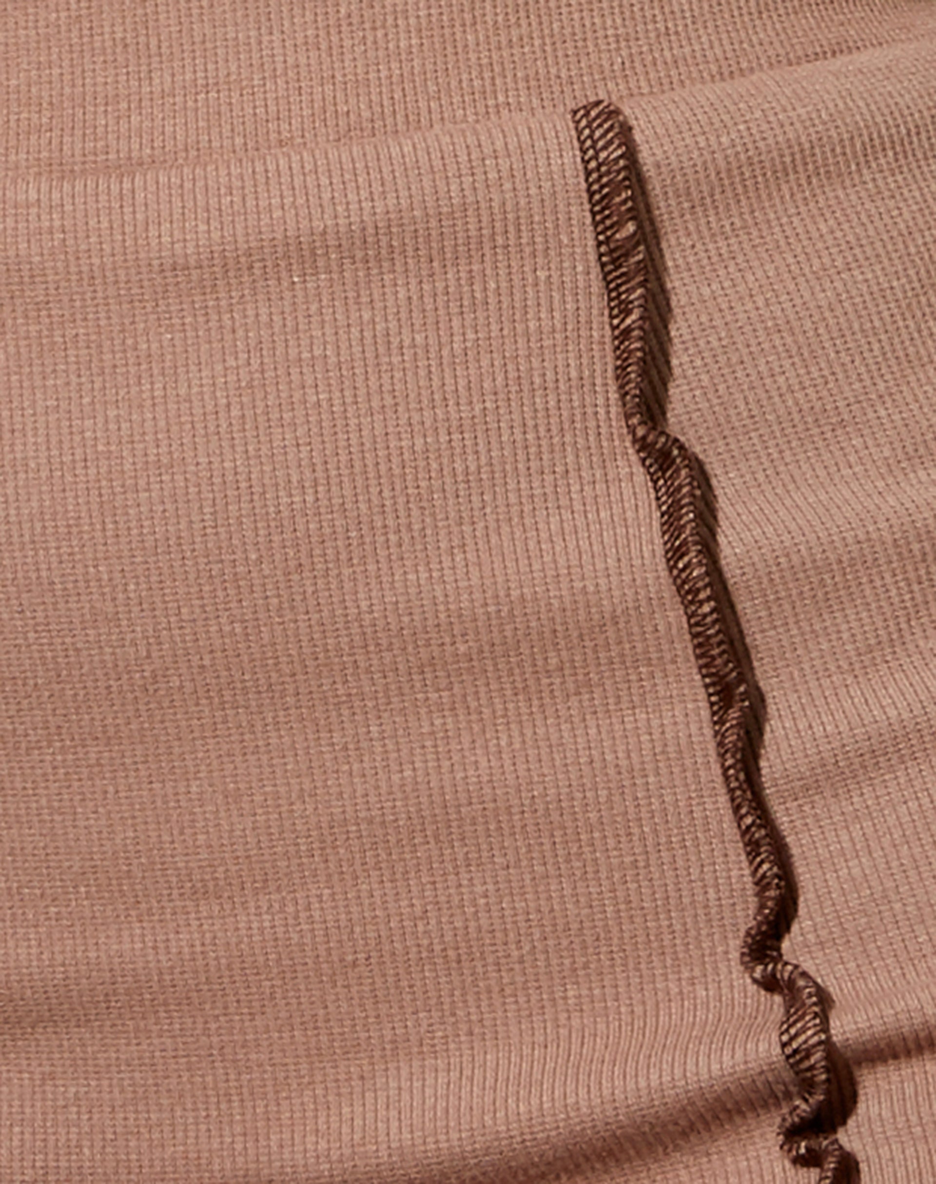 Maexo Mini Skirt in Silver Mink with Dark Brown Stitch-Nico Sky