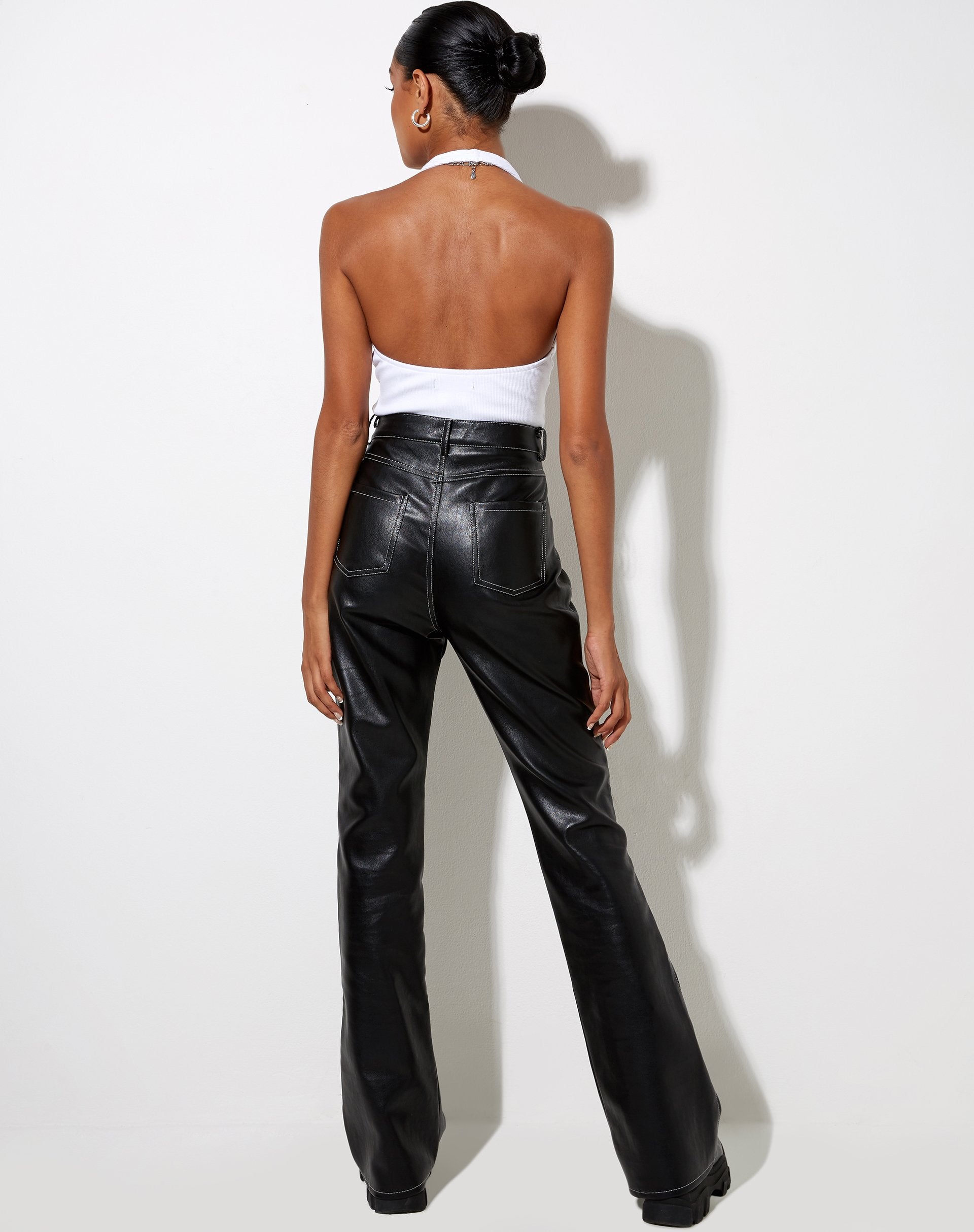 Zagh Top in Rib White-Nico Sky