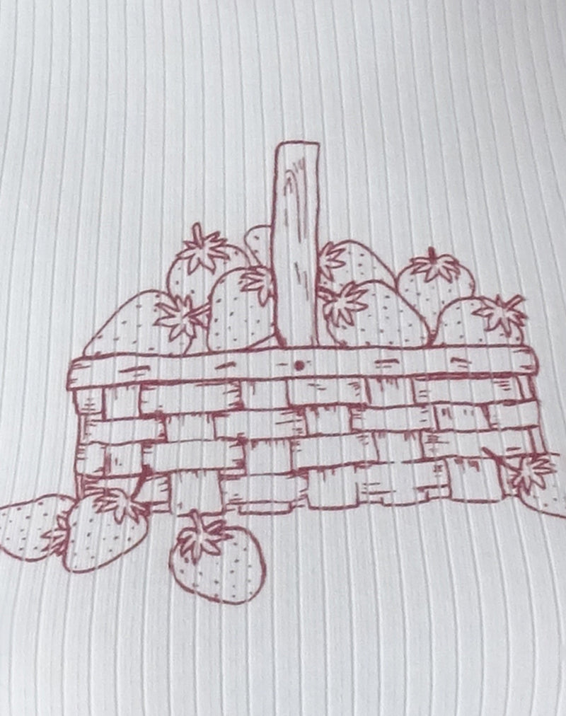 Zagy Tee in Off White with Strawberry Pot Print-Nico Sky