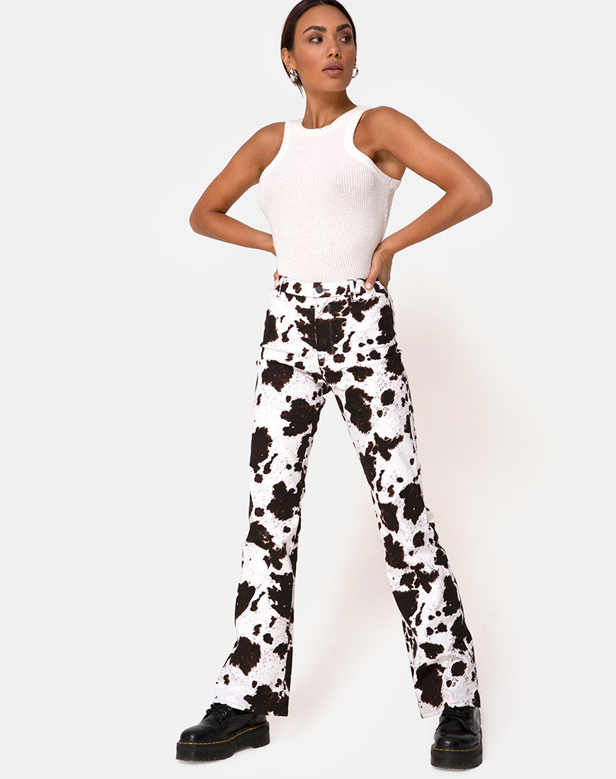 Zoven Trouser in Cow Hide-Nico Sky