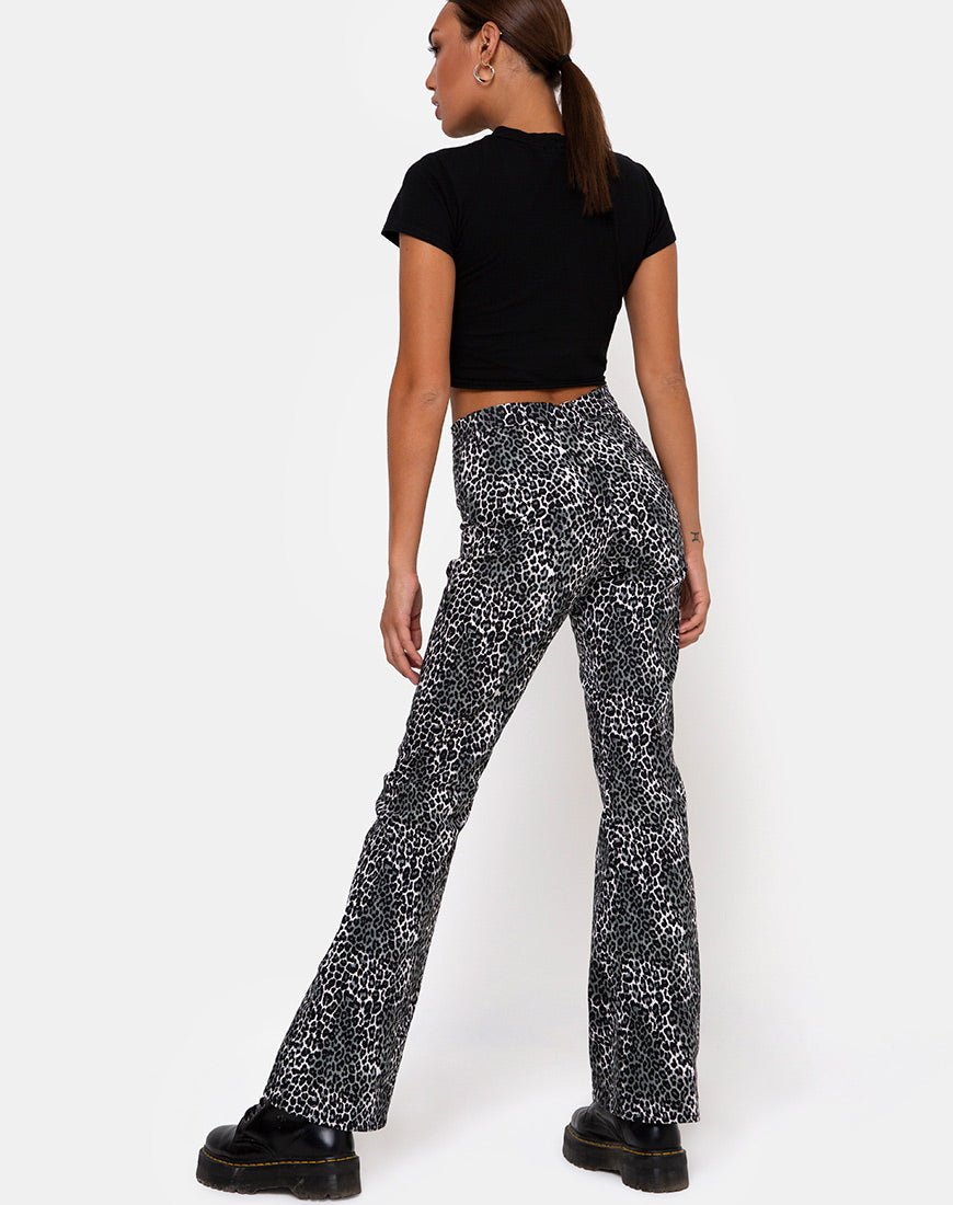 Zoven Trousers in Rar Leopard Grey-Nico Sky
