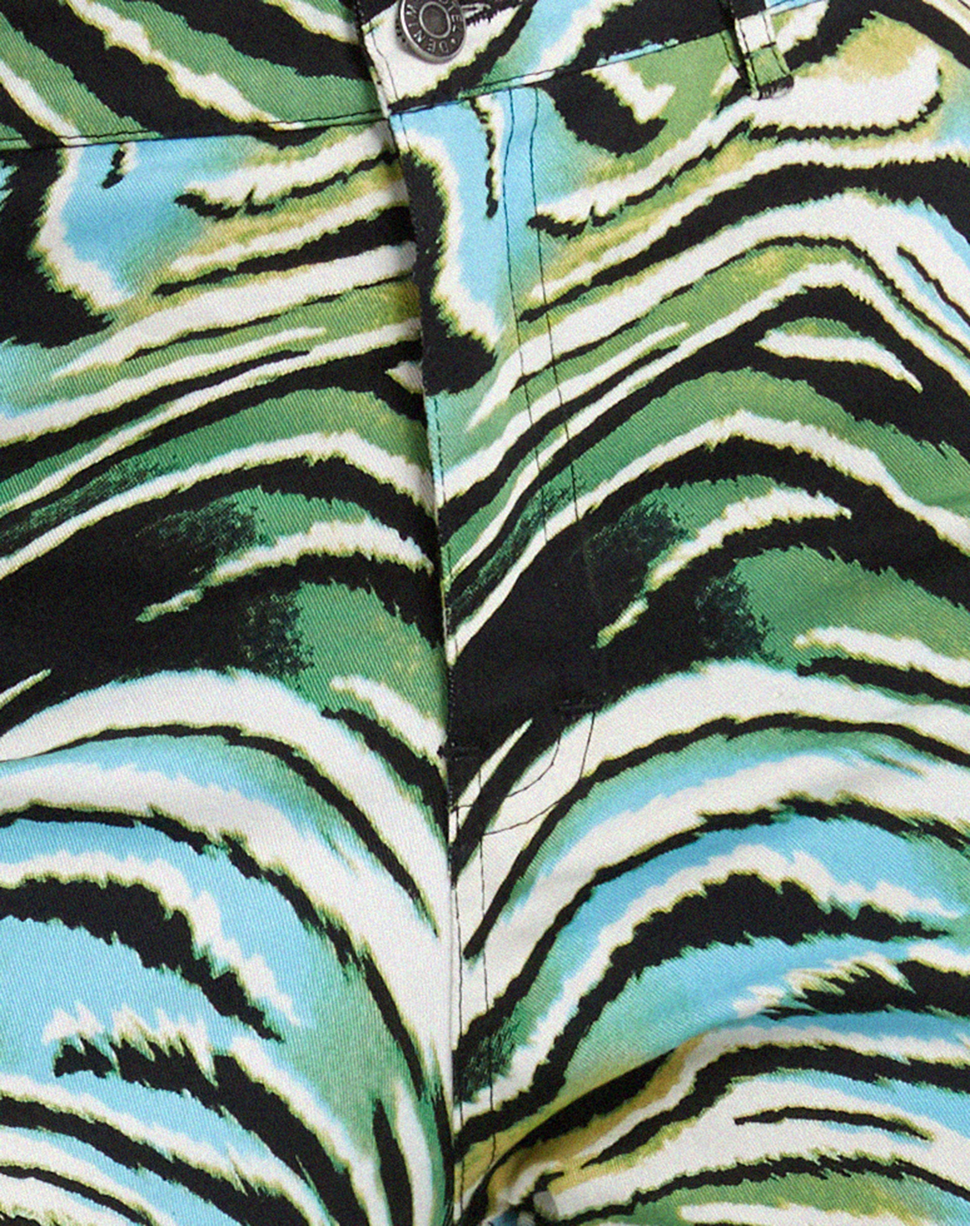 Zoven Flare Trouser in Warped Zebra Blue-Nico Sky