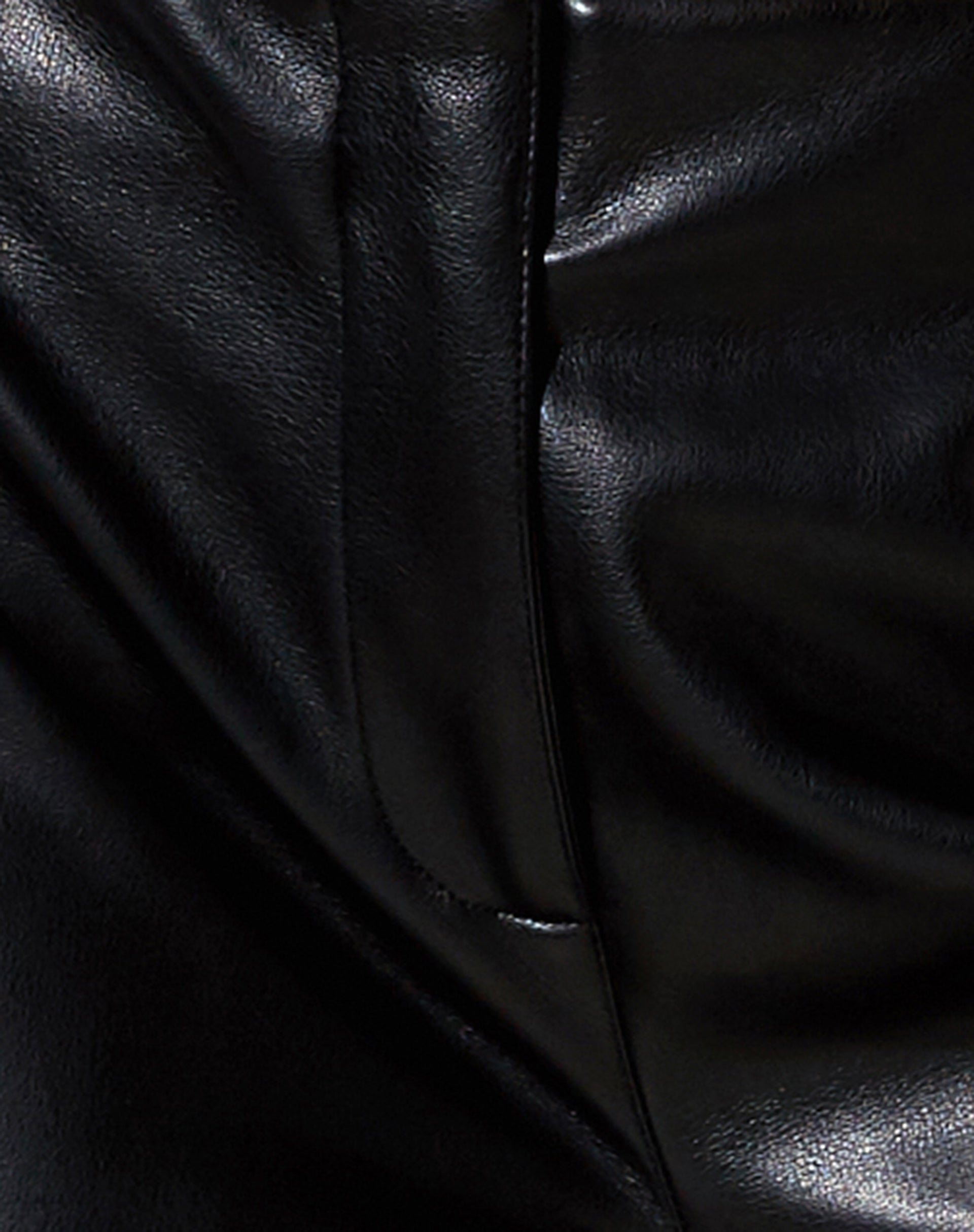 Zyanna Flare Trouser in PU Black-Nico Sky