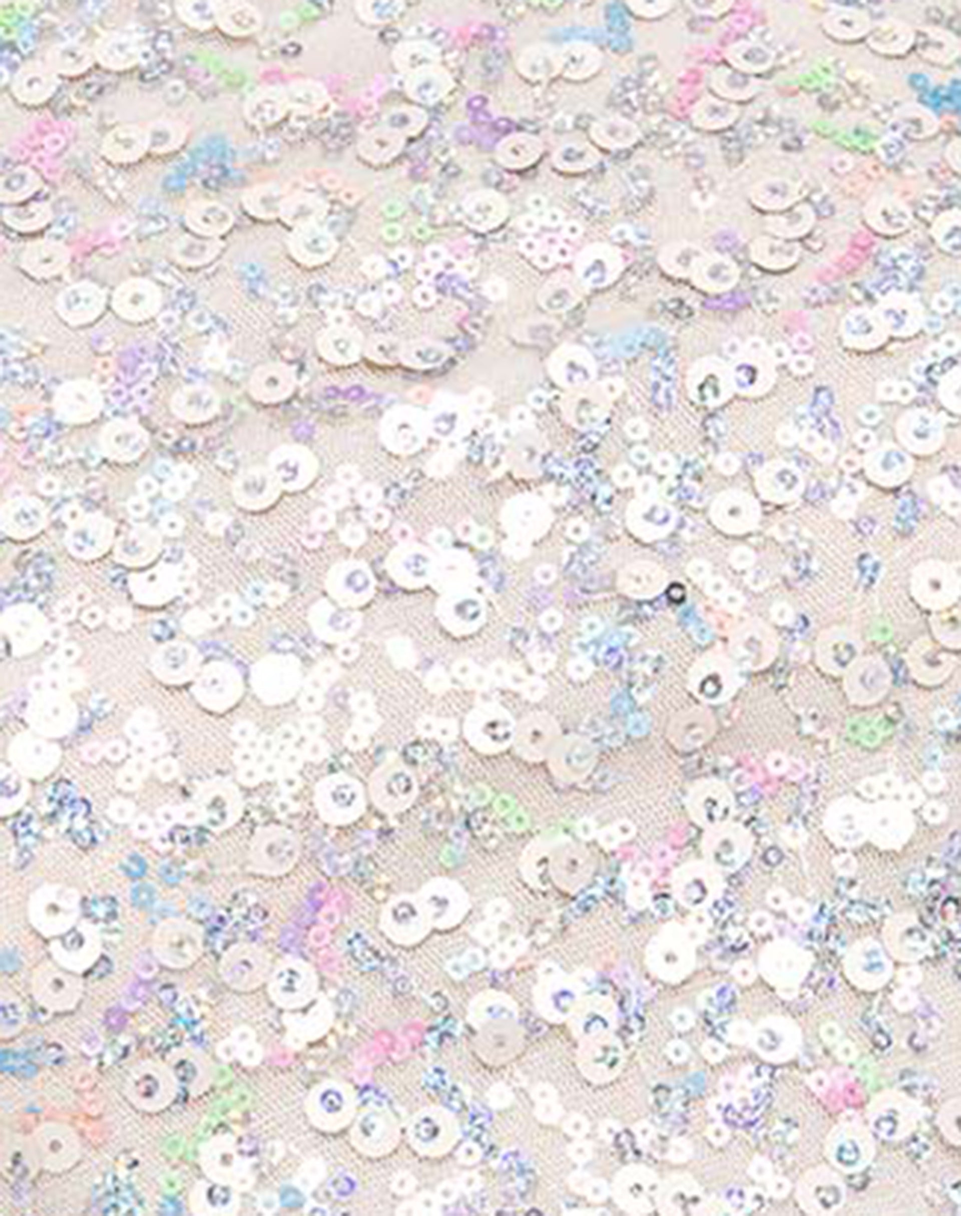Chantik Crop Top in Confetti Sequin Irisdescent White-Nico Sky