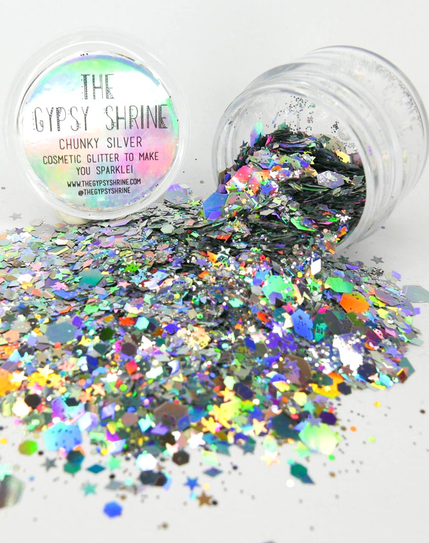 The Gypsy Shrine Chunky Silver Glitter Pot-Nico Sky