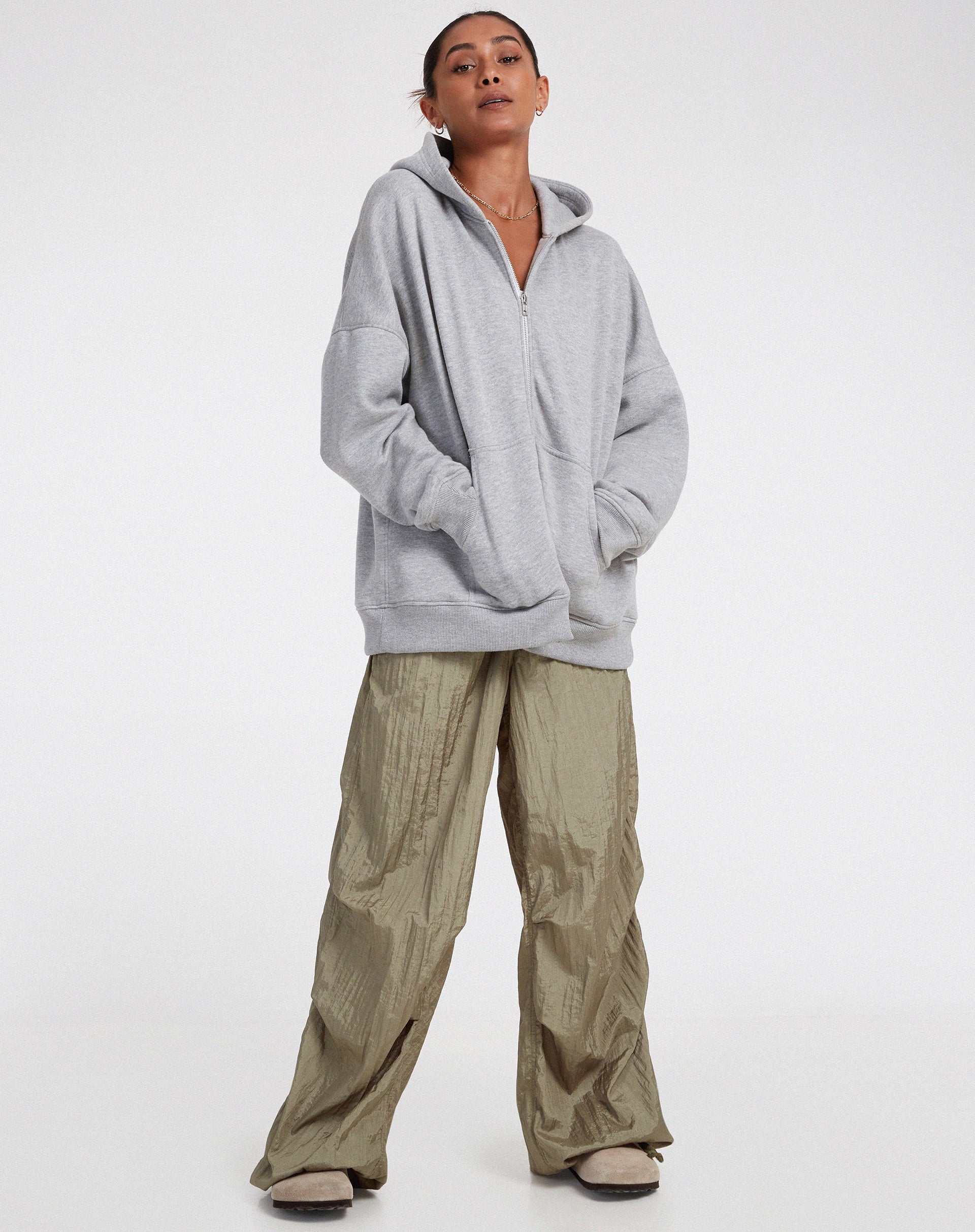 Hollack Hoodie in Greymarl-Nico Sky