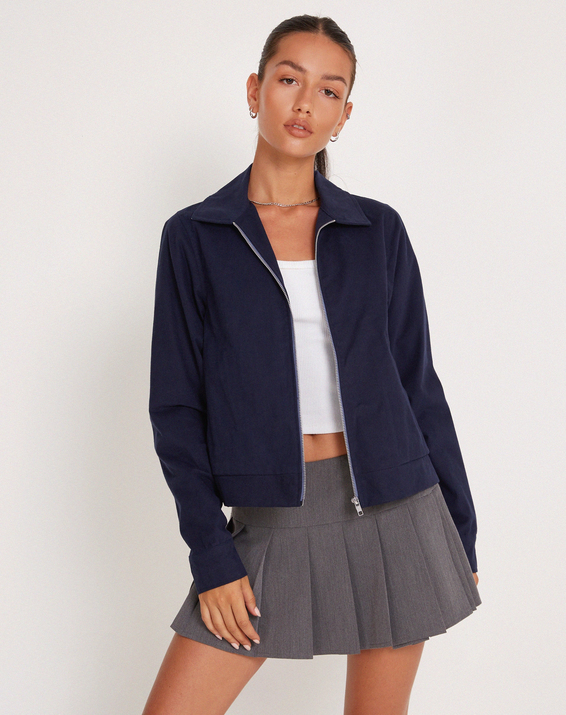 Tumbas Jacket in Navy-Nico Sky