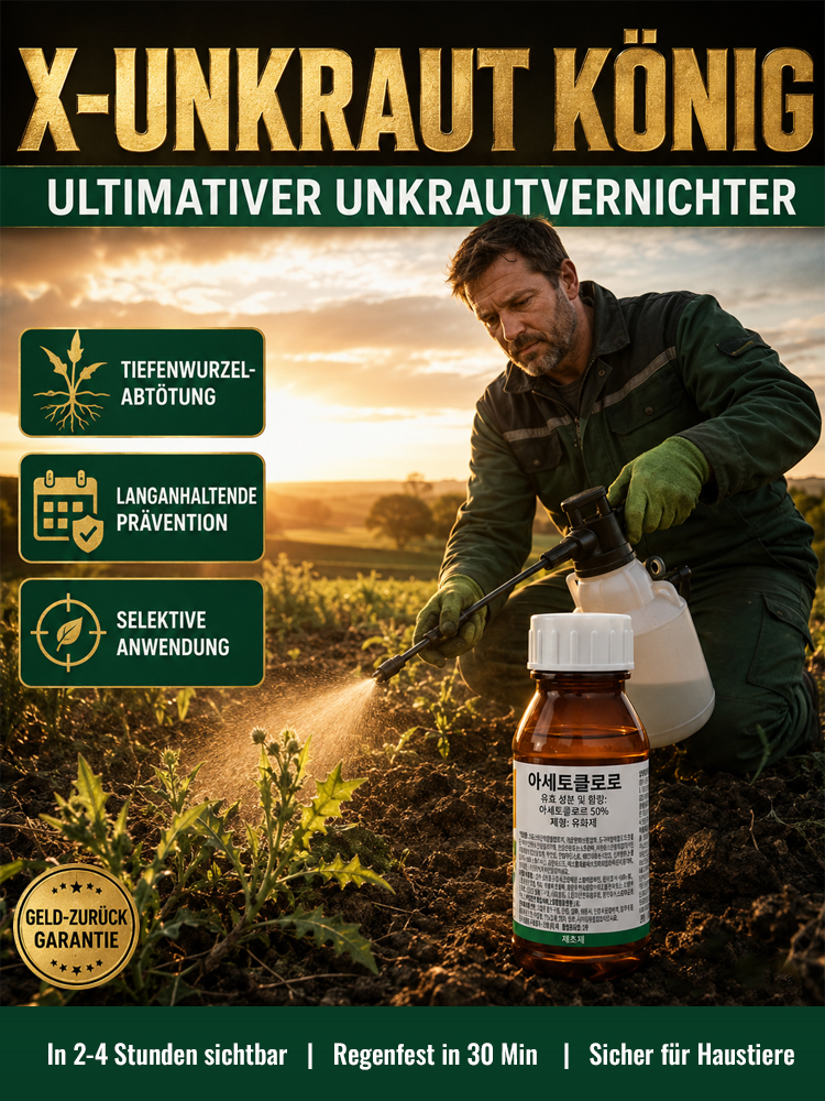 Herbizid und Wurzelfäule-Bekämpfungsmittel Bio-Unkrautvernichter 1x sprühen, 3 Jahre unkrautfrei!