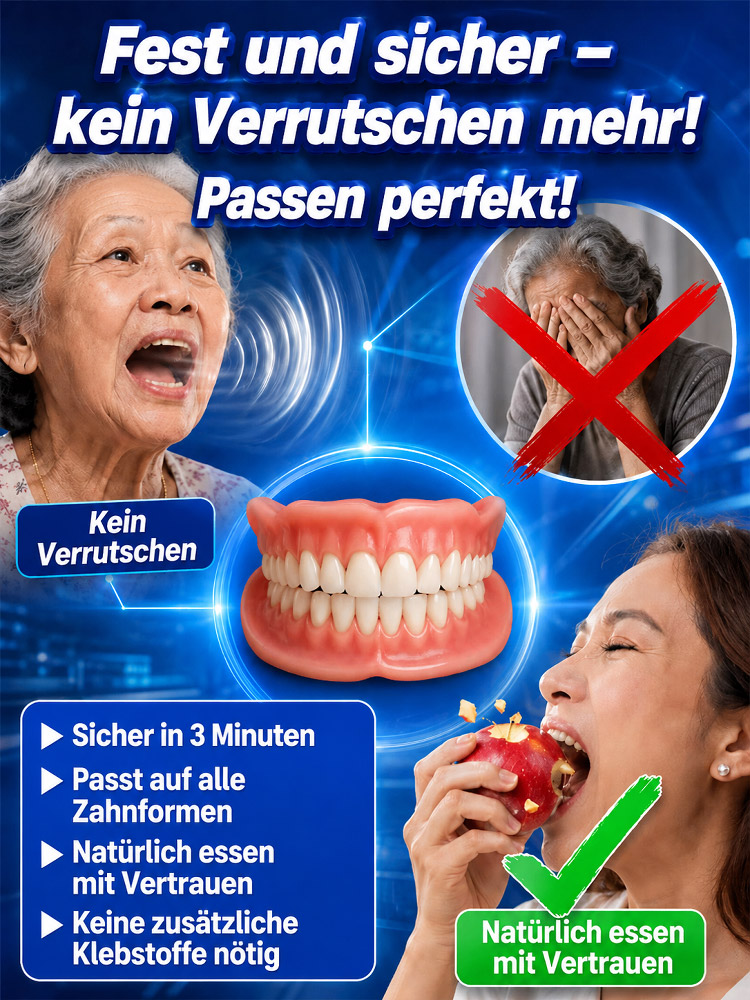 [Unsichtbar und komfortabel] Maßgefertigte voll ausgestattete medizinische Vollprothesen