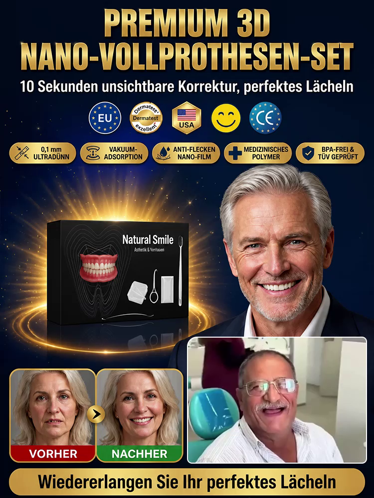 [Unsichtbar und komfortabel] Maßgefertigte voll ausgestattete medizinische Vollprothesen