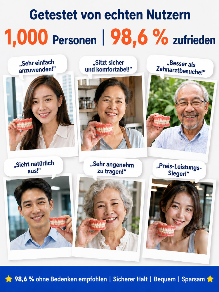 [Unsichtbar und komfortabel] Maßgefertigte voll ausgestattete medizinische Vollprothesen