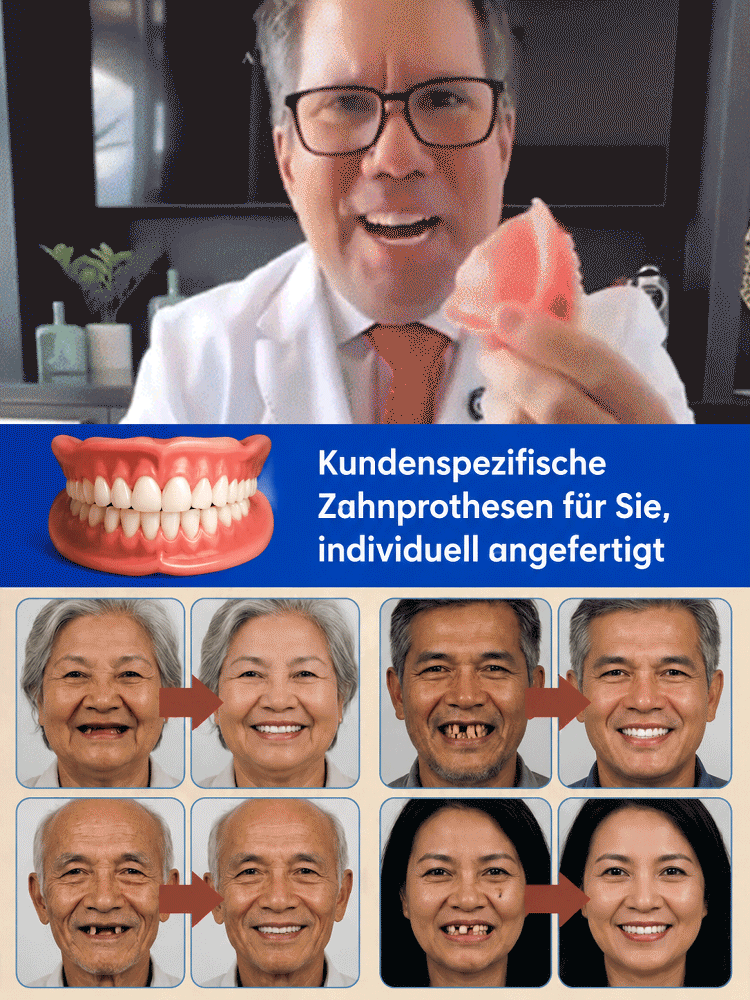 [Unsichtbar und komfortabel] Maßgefertigte voll ausgestattete medizinische Vollprothesen