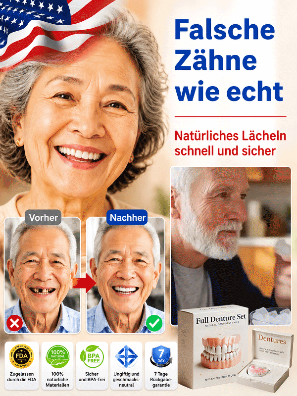 [Unsichtbar und komfortabel] Maßgefertigte voll ausgestattete medizinische Vollprothesen