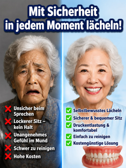 [Unsichtbar und komfortabel] Maßgefertigte voll ausgestattete medizinische Vollprothesen