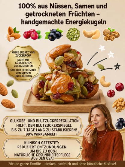 ✨️100% Ganze Nüsse & Samen Energieball aus dem Westen Premium Nuss-Energiebällchen 100% Ganze Nüsse & Samen Power! ✨️