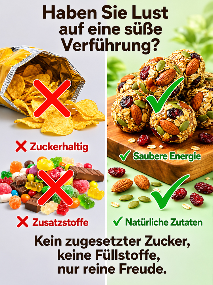 ✨️100% Ganze Nüsse & Samen Energieball aus dem Westen Premium Nuss-Energiebällchen 100% Ganze Nüsse & Samen Power! ✨️
