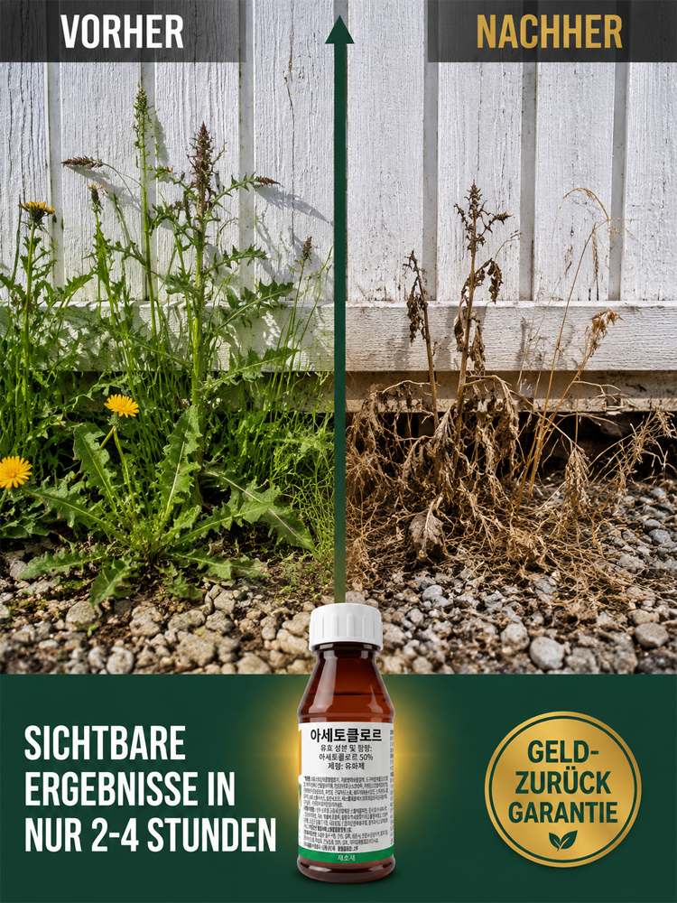 Herbizid und Wurzelfäule-Bekämpfungsmittel Bio-Unkrautvernichter 1x sprühen, 3 Jahre unkrautfrei!