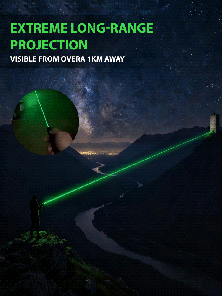 Rechargeable Long-Range Laser Pointer 🔥 High Beam Brightness & Strong Penetration, All-Rounder for Outdoor Work ✨