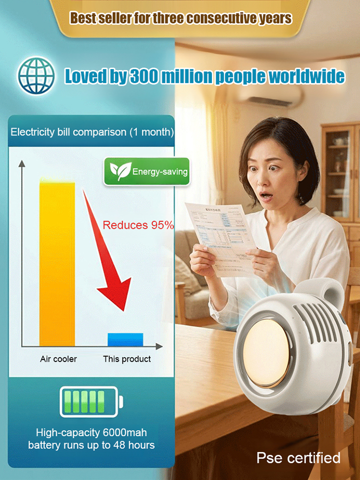 【Portable Clip Mini Fan】Crush the 40°C heatwave. Stay ice-cold anywhere, instantly.