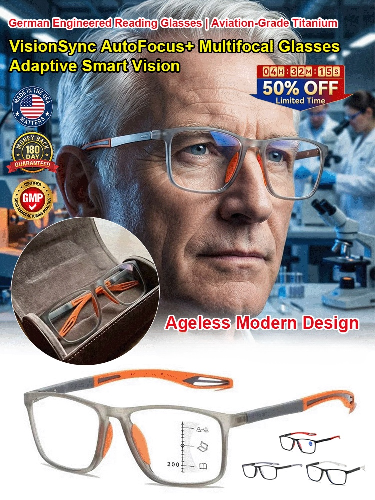 Stop switching glasses constantly! German-engineered multifocal reading glasses with aerospace-grade titanium alloy material. 👓 Adjustable from 0 to 1000 degrees, ✅ Recommended by eye care experts.