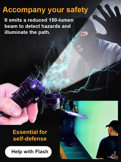 95 Million Volts High-Voltage Self-Defense Flashlight! 360° Dead-Angle-Free Protection, Safeguard You in Emergencies✨