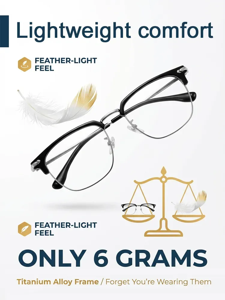 Auto-focus blue light blocking reading glasses