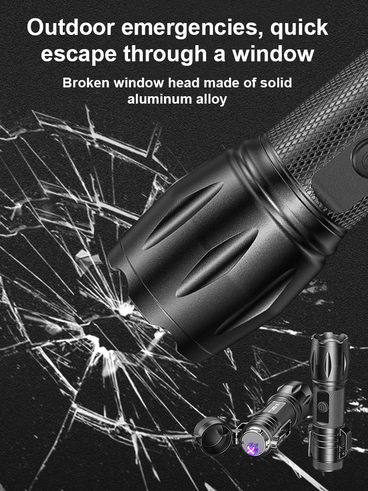 95 Million Volts High-Voltage Self-Defense Flashlight! 360° Dead-Angle-Free Protection, Safeguard You in Emergencies✨