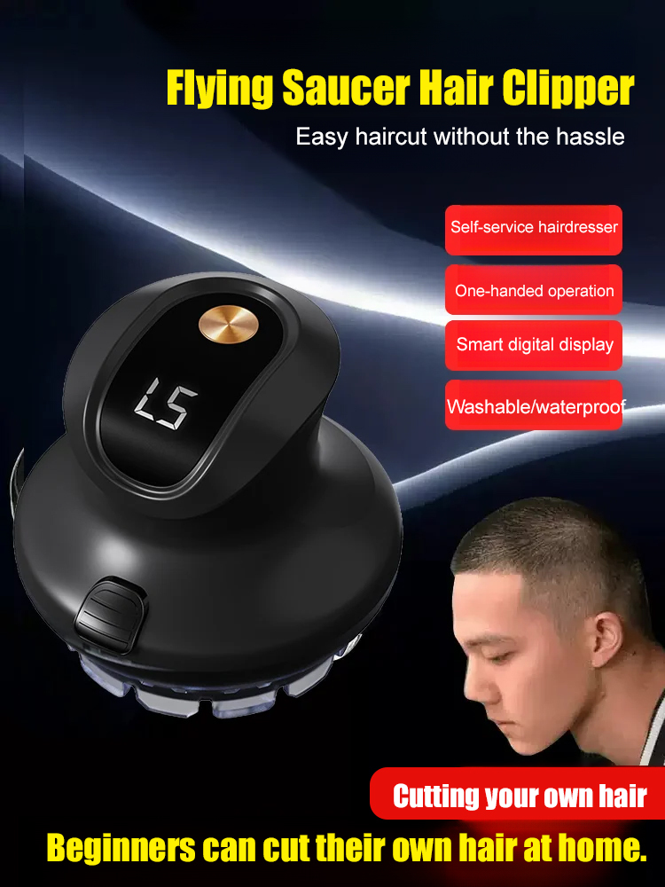 【One For All Styles】UFO Hair Clipper with 360° dead‑angle-free cutter head, saying goodbye to high salon costs.
