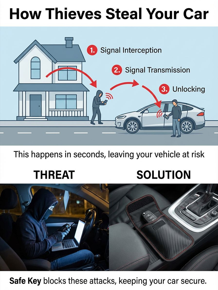【Car Key Signal Shielding Box】Carbon Fiber Anti-theft