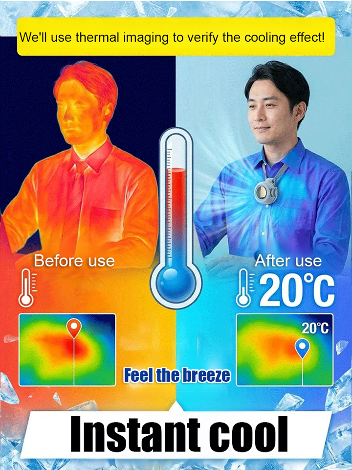 【Portable Clip Mini Fan】Crush the 40°C heatwave. Stay ice-cold anywhere, instantly.